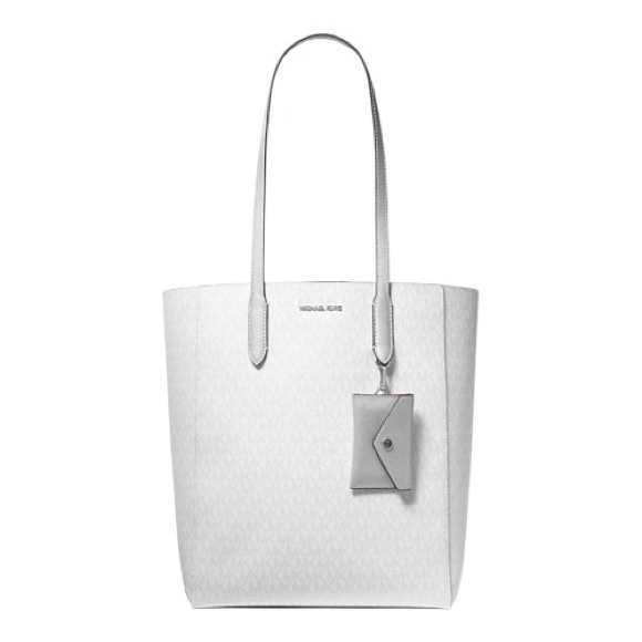 Michael Kors Handbags - Michael Kors White Tote with Silver Accent